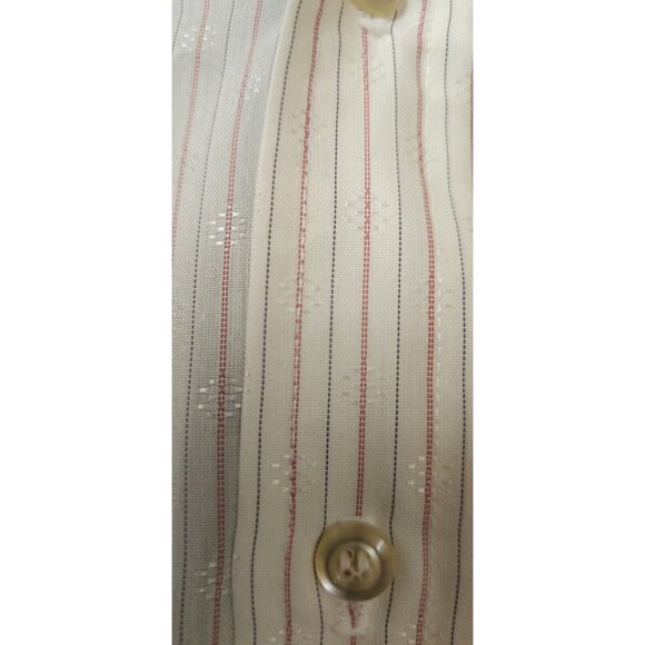 Christopher Hart XL Tall Mans Cream Striped Dots Long Sleeve Textured Shirt - Picture 10 of 12